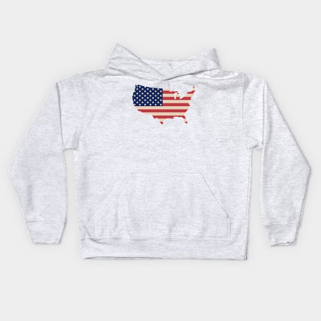 America Patriotic Flag Kids Hoodie by ALLAMDZ